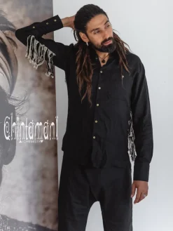 Chintamani Alchemistry Alma Linen Shirt / Black^ Button Shirt