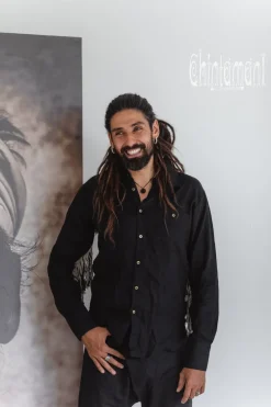 Chintamani Alchemistry Alma Linen Shirt / Black^ Button Shirt