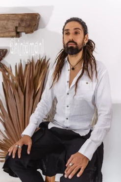 Chintamani Alchemistry Alma Linen Shirt / White^ Button Shirt