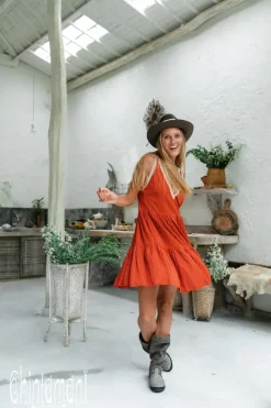 Chintamani Alchemistry Alma Midi Dress / Red Ochre^ Mini & Midi Dress