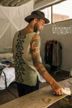 Chintamani Alchemistry Atua Print Top / Green Sage^ Tops & T-shirt