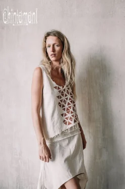 Chintamani Alchemistry Atua Print Top / White^ Tank Top