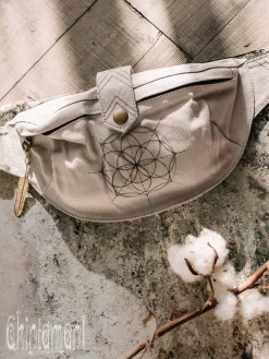 Chintamani Alchemistry Banana Waist Bag / Light Grey^ Canvas Hip Bags