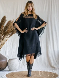 Chintamani Alchemistry Beach Poncho Dress / Black^ Mini & Midi Dress