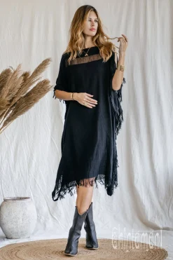Chintamani Alchemistry Beach Poncho Dress / Black^ Mini & Midi Dress