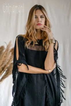 Chintamani Alchemistry Beach Poncho Dress / Black^ Mini & Midi Dress