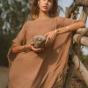 Chintamani Alchemistry Beach Poncho Dress / Coffee^ Mini & Midi Dress
