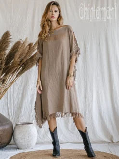 Chintamani Alchemistry Beach Poncho Dress / Coffee^ Mini & Midi Dress