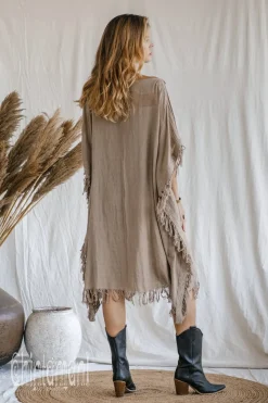 Chintamani Alchemistry Beach Poncho Dress / Coffee^ Mini & Midi Dress