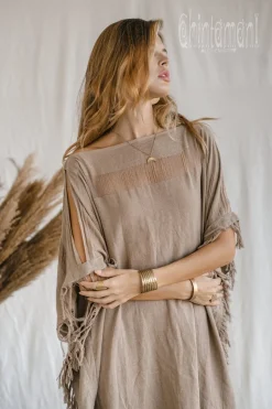 Chintamani Alchemistry Beach Poncho Dress / Coffee^ Mini & Midi Dress