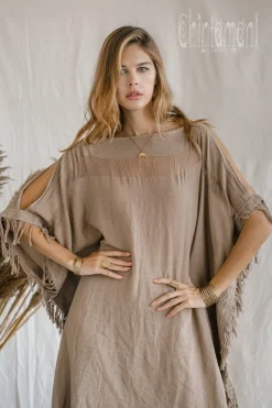 Chintamani Alchemistry Beach Poncho Dress / Coffee^ Mini & Midi Dress