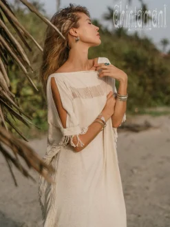 Chintamani Alchemistry Beach Poncho Dress / Off White^ Mini & Midi Dress