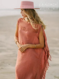 Chintamani Alchemistry Beach Poncho Dress / Soft Pink^ Mini & Midi Dress