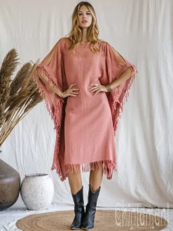 Chintamani Alchemistry Beach Poncho Dress / Soft Pink^ Mini & Midi Dress