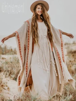 Chintamani Alchemistry Berber Poncho Coat / Off White^ Kimono & Cover Up