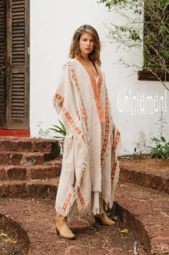 Chintamani Alchemistry Berber Poncho Coat / Off White^ Kimono & Cover Up
