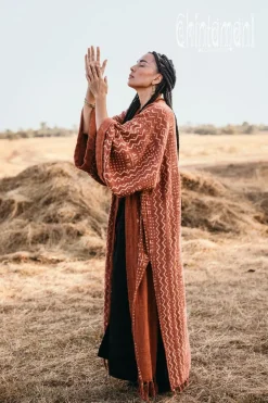 Chintamani Alchemistry Block Print Kimono / Rust^ Kimono & Cover Up