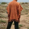 Chintamani Alchemistry Block Print Poncho / Rust^ Kimono & Coat
