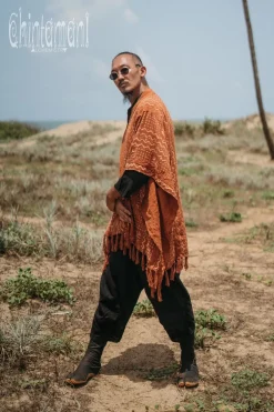 Chintamani Alchemistry Block Print Poncho / Rust^ Kimono & Coat