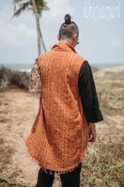 Chintamani Alchemistry Block Print Vest Jacket / Rusty^ Tops & T-shirt