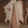 Chintamani Alchemistry Bohemian Poncho Coat / Off White^ Kimono & Cover Up