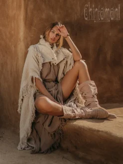Chintamani Alchemistry Bohemian Poncho Coat / Off White^ Kimono & Cover Up
