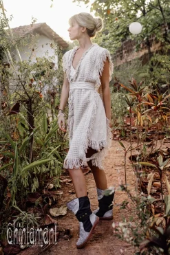 Chintamani Alchemistry Boho Canvas Vest^ Kimono & Cover Up