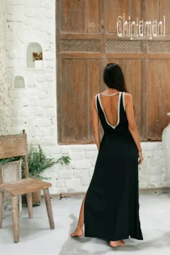 Chintamani Alchemistry Boho Fringed Dress / Black^ Maxi Dress