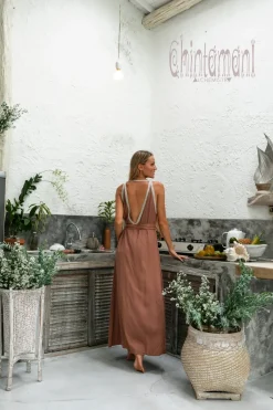 Chintamani Alchemistry Boho Fringed Dress / Dusty Pink^ Maxi Dress