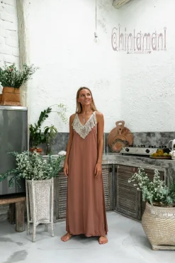 Chintamani Alchemistry Boho Fringed Dress / Dusty Pink^ Maxi Dress