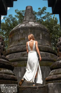 Chintamani Alchemistry Boho Fringed Dress / Off White^ Maxi Dress
