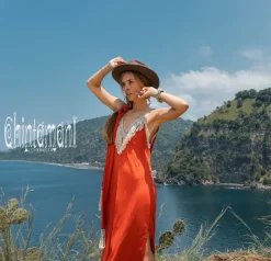 Chintamani Alchemistry Boho Fringed Dress / Red Ochre^ Maxi Dress