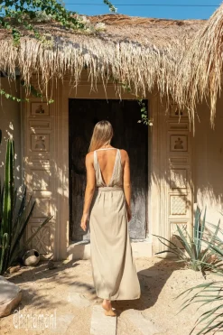 Chintamani Alchemistry Boho Fringed Dress / Sage^ Maxi Dress