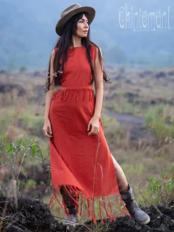 Chintamani Alchemistry Chakruna Long Dress / Red Ochre^ Maxi Dress