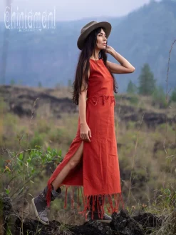 Chintamani Alchemistry Chakruna Long Dress / Red Ochre^ Maxi Dress