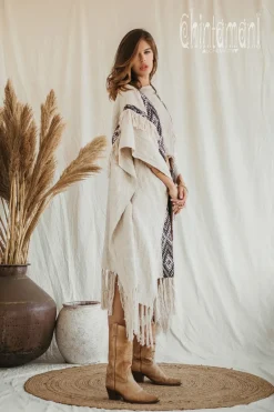 Chintamani Alchemistry Cotton & Hemp Poncho / Off White^ Kimono & Cover Up
