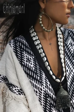 Chintamani Alchemistry Cotton & Hemp Poncho / Off White^ Kimono & Cover Up