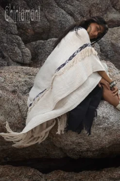 Chintamani Alchemistry Cotton & Hemp Poncho / Off White^ Kimono & Cover Up