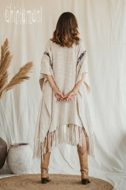 Chintamani Alchemistry Cotton & Hemp Poncho / Off White^ Kimono & Cover Up