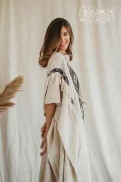 Chintamani Alchemistry Cotton & Hemp Poncho / Off White^ Kimono & Cover Up