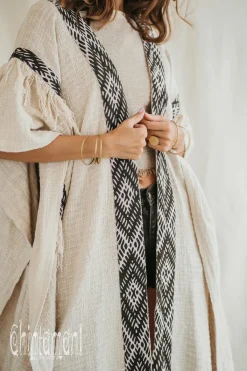Chintamani Alchemistry Cotton & Hemp Poncho / Off White^ Kimono & Cover Up