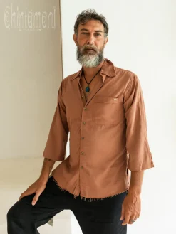 Chintamani Alchemistry Cotton Men's Shirt / Dusty Pink^ Button Shirt