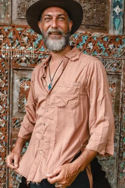 Chintamani Alchemistry Cotton Men's Shirt / Dusty Pink^ Button Shirt