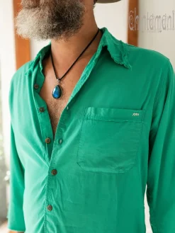 Chintamani Alchemistry Cotton Men's Shirt / Green^ Button Shirt
