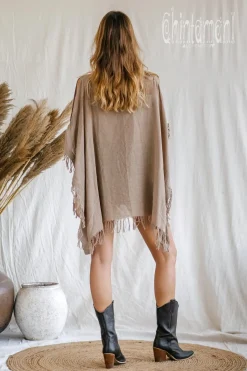 Chintamani Alchemistry Cotton Poncho Top / Coffee^ T-shirt & Tunic