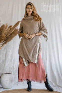 Chintamani Alchemistry Cotton Sleeves Shawl / Coffee^ Kimono & Cover Up