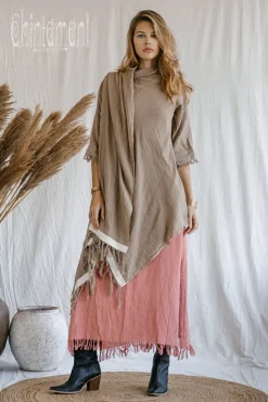 Chintamani Alchemistry Cotton Sleeves Shawl / Coffee^ Kimono & Cover Up