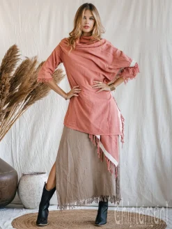 Chintamani Alchemistry Cotton Sleeves Shawl / Pink^ Kimono & Cover Up