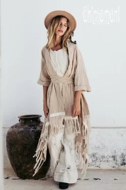 Chintamani Alchemistry Cotton Wrap Cardigan / Beige^ Kimono & Cover Up
