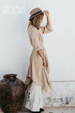 Chintamani Alchemistry Cotton Wrap Cardigan / Beige^ Kimono & Cover Up